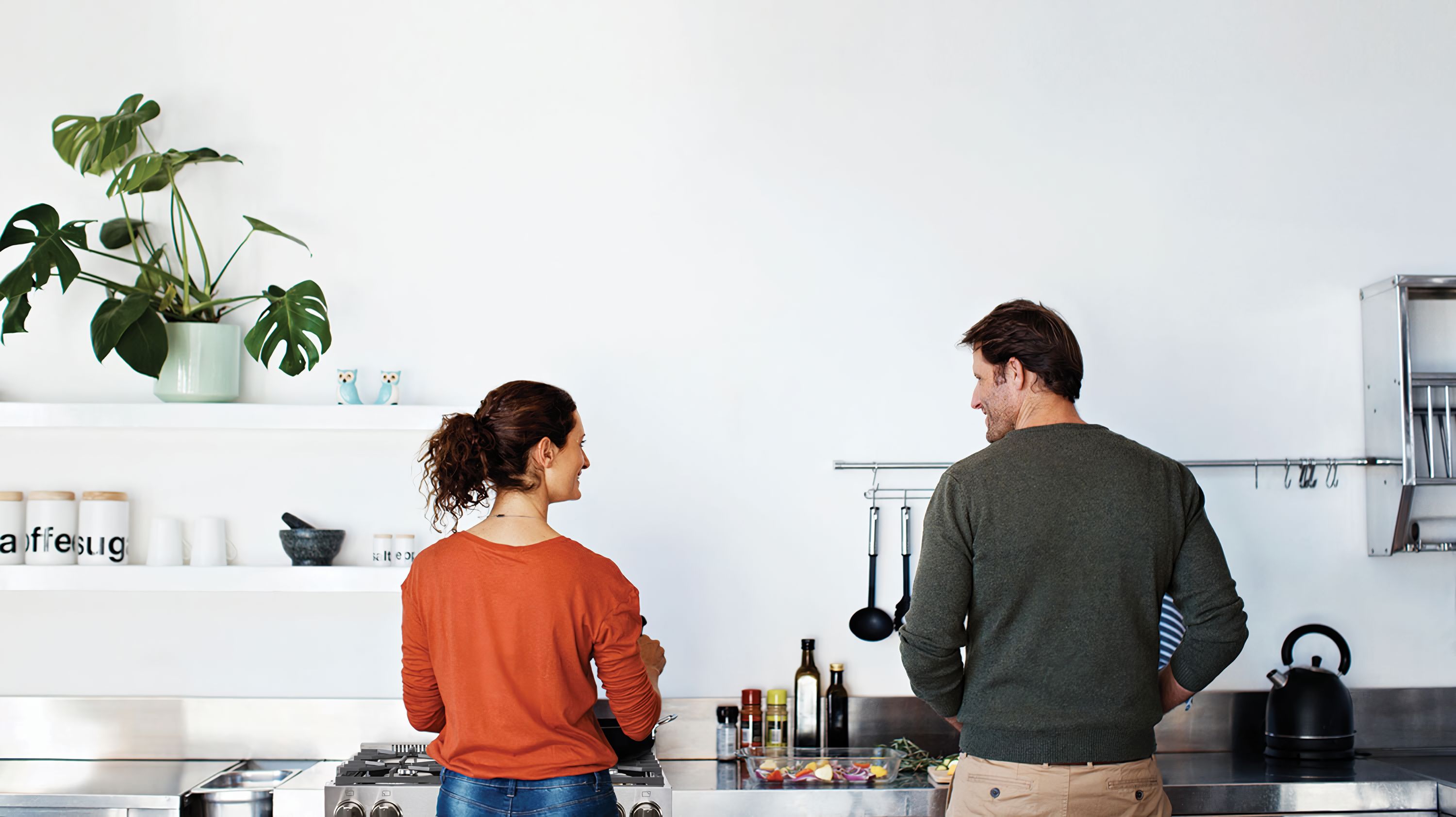 Couple in a kitchen