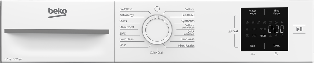 BM1WT3821W Looking for a washing machine that combines speed and convenience? This 8kg 1200rpm model features a SteamCure programme to reduce wrinkles, a 28-minute programme for quick washes, and the Fast+ function, which shortens cycle times by up to 55%. Plus, on those busy days when things slip your mind, the AddXtra feature allows you to easily add forgotten items mid-cycle, making laundry day more efficient and flexible.