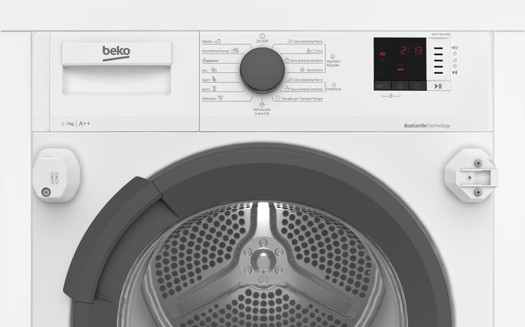 WTIK86151F Experience unparalleled time-saving efficiency with this built-in 8kg, 1600rpm washing machine. While the Quick Programme effortlessly washes a generous 8kg load in just 28 minutes, the Super Quick Programme achieves a 2kg wash in an impressive 14 minutes. A portion of the washing machine's tub—up to 10%—is even made from recycled plastic bottles, helping to minimise its embedded carbon footprint.