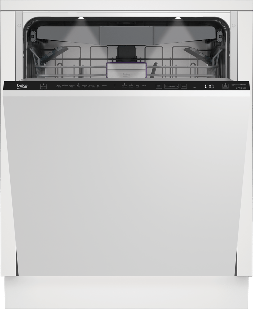 BDIN38650C Designed for optimal performance, this advanced Integrated Full Size Dishwasher effortlessly meets your daily cleaning needs. While our innovative DeepWash technology uses targeted jets to effectively clean deep inside your cookware, ensuring thorough cleanliness, our CornerIntense™ technology uses a specially designed spray arm to circulate water and detergent into every corner of the machine, leaving no area untouched and delivering sparkling dishes every time.