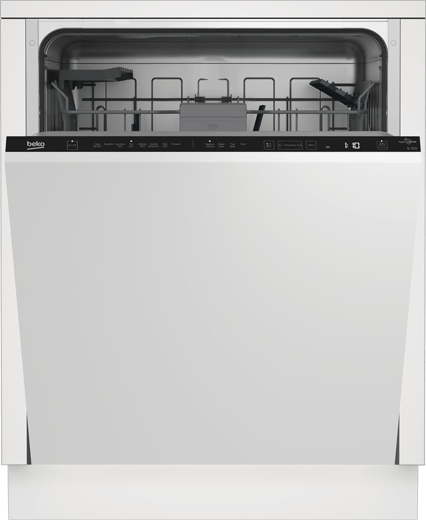 BDIN38440 Designed with your convenience in mind, this Integrated Full Size Dishwasher features our advanced HygieneIntense function, effectively removing 99.9% of bacteria and viruses from your crockery*. With a choice of eight programmes, including the Mini 30' programme for a rapid clean of lightly soiled dishes in just 30 minutes, this dishwasher simplifies your daily choices, delivering sparkling dishes every time.