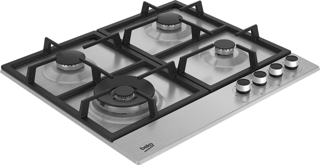 HIAW64225SX Equipped with auto-ignition, this 60cm Gas Hob with Front Knob Controls boasts four burners, including a powerful double ring 5KW wok burner for efficient stir-fry cooking. While the built-in flame safety device offers peace of mind, automatically cutting off the gas supply if the flame extinguishes, the High-Efficiency™ gas burners ensure your food is cooked more efficiently, saving you both time and money.