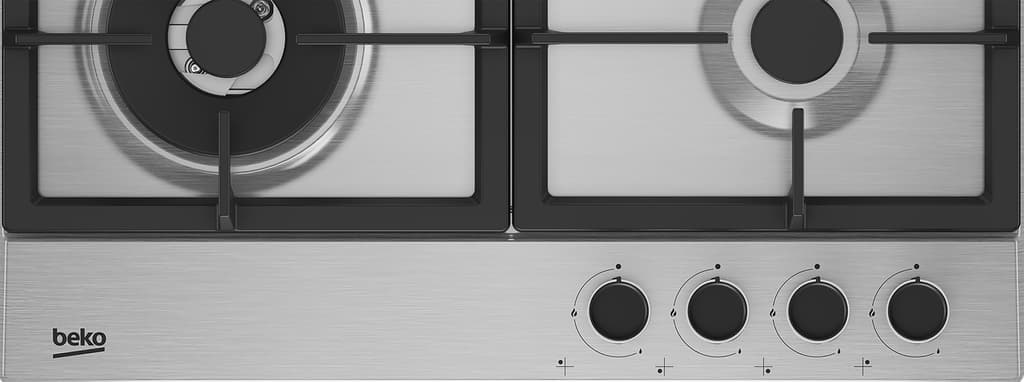 HIAW64225SX Equipped with auto-ignition, this 60cm Gas Hob with Front Knob Controls boasts four burners, including a powerful double ring 5KW wok burner for efficient stir-fry cooking. While the built-in flame safety device offers peace of mind, automatically cutting off the gas supply if the flame extinguishes, the High-Efficiency™ gas burners ensure your food is cooked more efficiently, saving you both time and money.