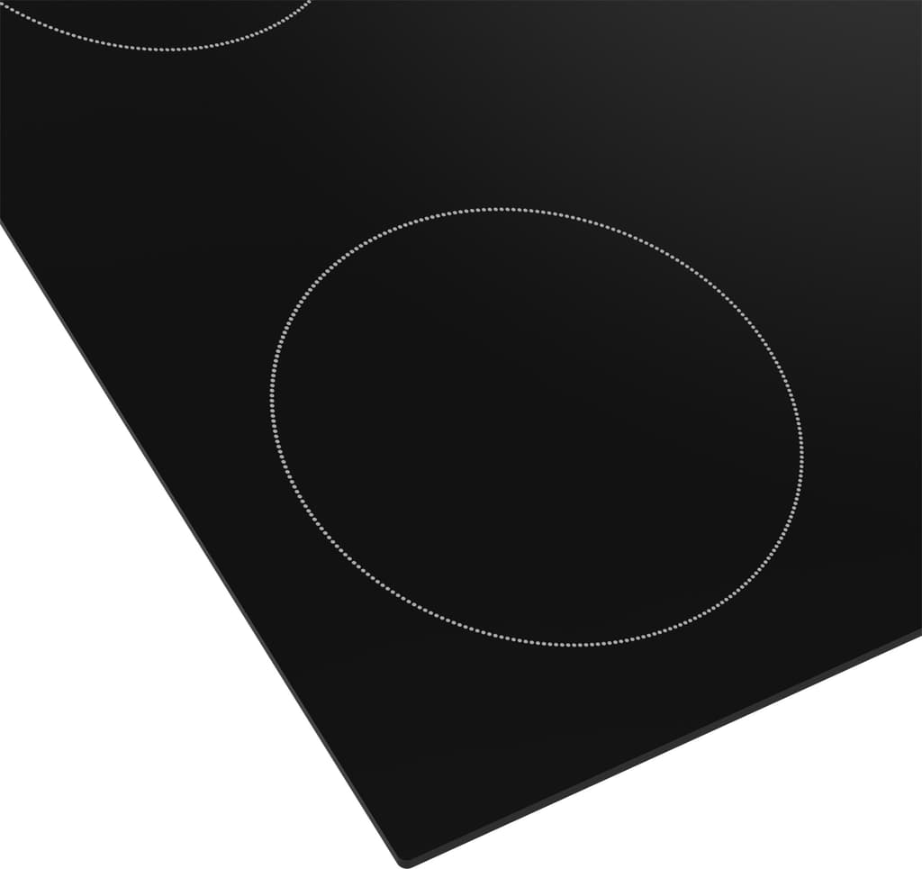 HIC64102 The sleek and smooth surface of this 60cm Ceramic Hob with Touch Controls is both easy to use and clean. Thanks to its 4 Rapidlite zone hobs and adjustable power levels, your food will quickly reach its highest temperature, saving you time and money. And, for added safety, the heat indicators will display a visible 'H' to warn you if the hob has not cooled down enough.