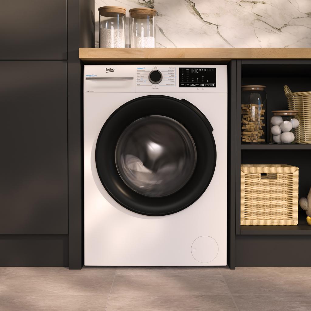 BM3WT4941IW Tackle your laundry with ease using this 9kg 1400rpm washing machine. Featuring Beko’s EnergySpin technology, this machine accelerates detergent dissolution with less heat, cutting energy consumption by up to 35% on everyday wash programmes. Rated A for energy efficiency, this model includes Beko’s IronFast and SteamCure technologies to reduce wrinkles in your clothes. Plus, the SteamTherapy programme refreshes garments in 17 minutes, without the need for a full wash cycle. 