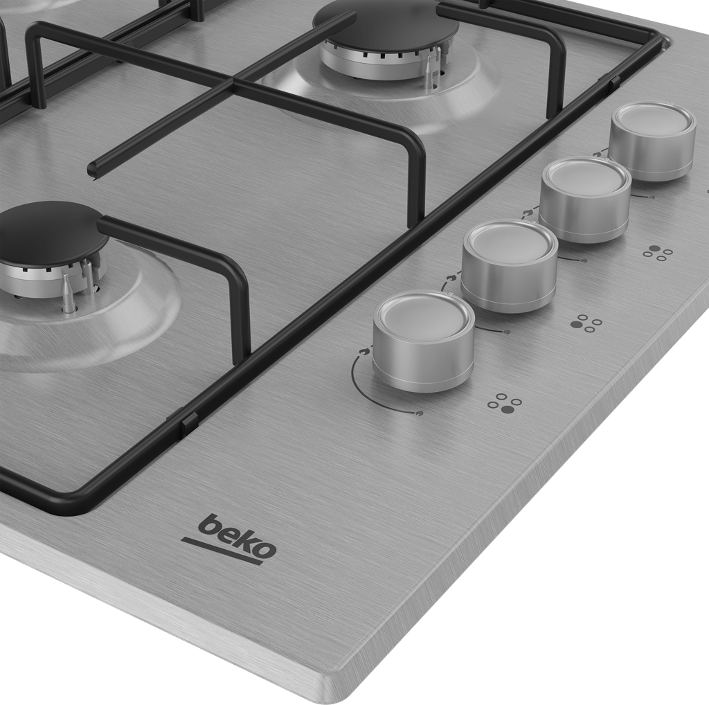 HIBG64120SX Featuring auto-ignition and side knob controls, this 60cm Gas Hob offers maximum cooking flexibility with four burners in three different sizes that allow you to create your favourite meals with ease. While the built-in flame safety device ensures added peace of mind, automatically cutting off the gas supply if the flame goes out, the High-Efficiency™ gas burners contribute to efficient cooking, saving both time and money.