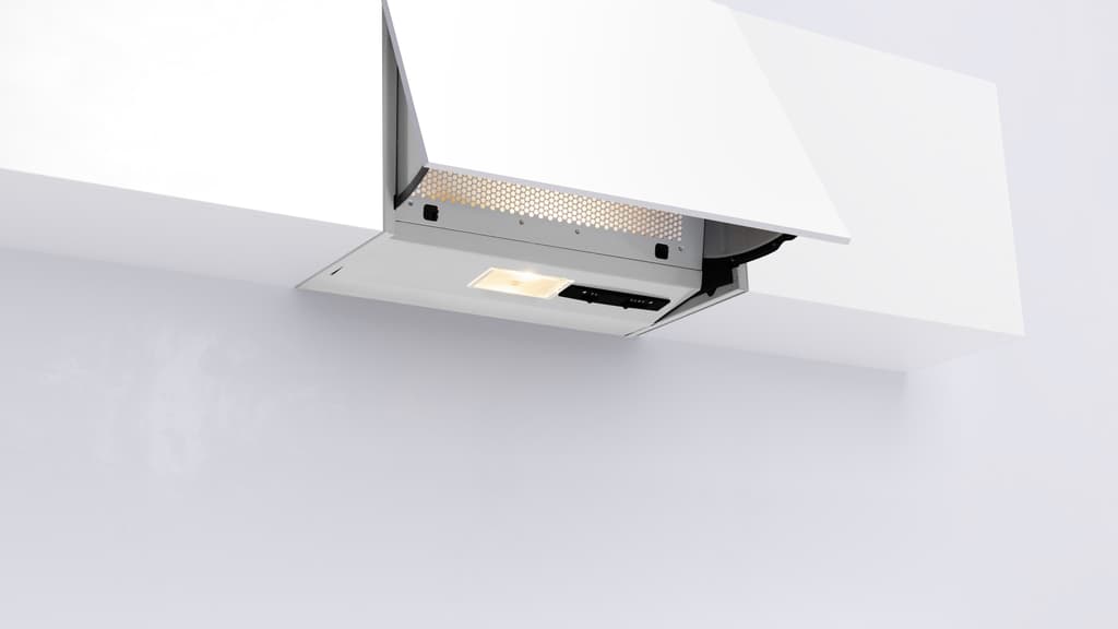 HNE51210S Enhance both style and functionality with our integrated 60cm chimney hood, providing a chic and practical solution for maintaining a clean and hygienic kitchen. The cassette filter easily pops out for convenient dishwasher cleaning, while our carbon filters efficiently eliminate grease and cooking odours, ensuring the continuous circulation of fresh, clean air in your kitchen.