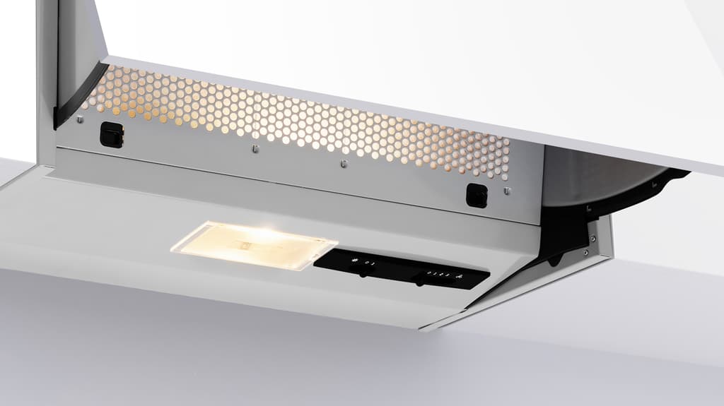 HNE51210S Enhance both style and functionality with our integrated 60cm chimney hood, providing a chic and practical solution for maintaining a clean and hygienic kitchen. The cassette filter easily pops out for convenient dishwasher cleaning, while our carbon filters efficiently eliminate grease and cooking odours, ensuring the continuous circulation of fresh, clean air in your kitchen.