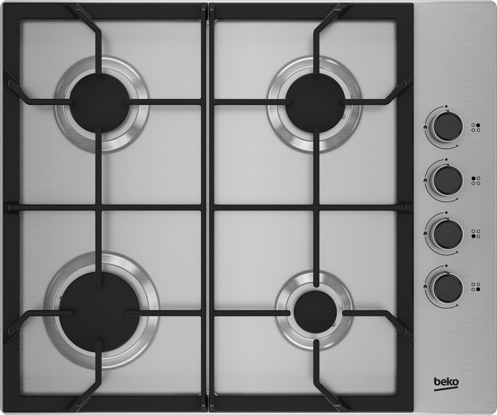 HIBG64125SX Equipped with auto-ignition, this 60cm Gas Hob with Side Knob Controls boasts four burners in three different sizes, providing optimal cooking flexibility. To ensure your safety, the hob includes a built-in flame safety device that automatically shuts off the gas supply if the flame extinguishes. You'll also benefit from High-Efficiency™ gas burners that contribute to efficient cooking, saving you both time and money.