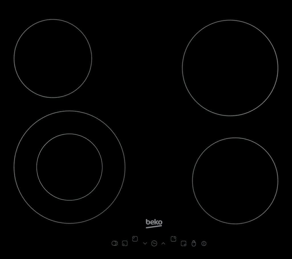 HIC64402T This sleek and stylish 60cm Ceramic Hob with Touch Controls has four responsive heating zones with dual zone flexibility. While the child lock and heat indicators offer added peace of mind, displaying a visible 'H' to warn you if the hob has not cooled down enough, the hob's frameless finish makes it ideal for integrating into your kitchen design.