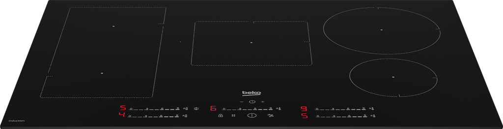 HII85700UFT Perfect for modern kitchens, this 80cm Induction Hob with IndyFlex combines sleek design with advanced functionality. While the touch control display and nine adjustable power levels provide precise control over your cooking, the induction hob technology heats the pan directly, ensuring rapid and energy-efficient cooking. You'll also benefit from the addition of a child safety lock that prevents unintended adjustments to the settings.