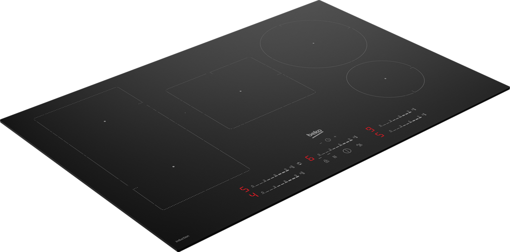 HII85700UFT Perfect for modern kitchens, this 80cm Induction Hob with IndyFlex combines sleek design with advanced functionality. While the touch control display and nine adjustable power levels provide precise control over your cooking, the induction hob technology heats the pan directly, ensuring rapid and energy-efficient cooking. You'll also benefit from the addition of a child safety lock that prevents unintended adjustments to the settings.