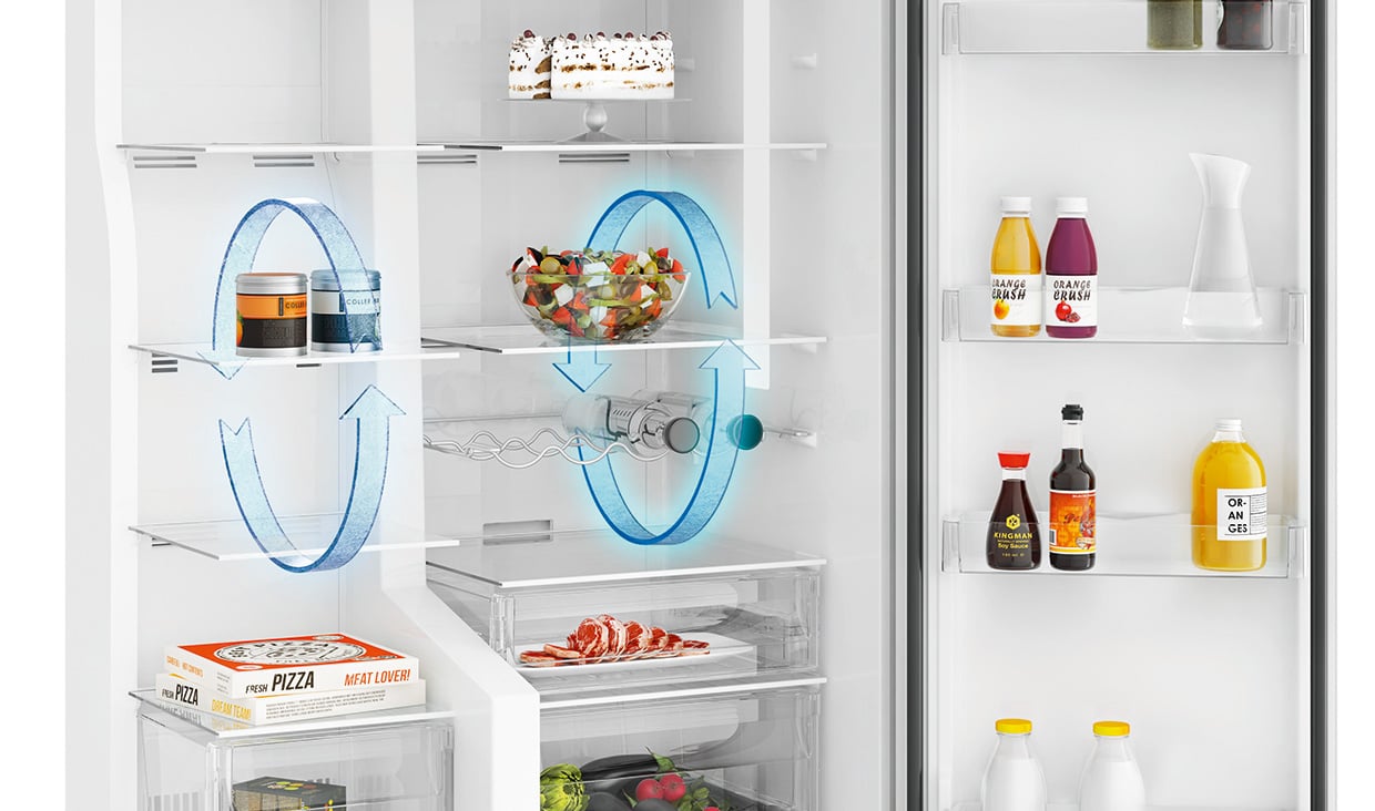 American Fridge Freezer With Wine Cooler LM16251W Leisure