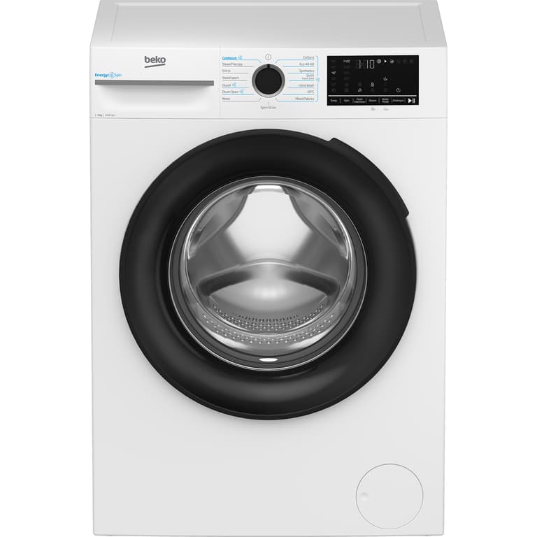 Freestanding 9kg 1400rpm Washing Machine with EnergySpin and IronFast