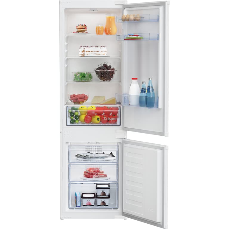 Integrated Frost Free Fridge Freezer with Large Salad Crisper