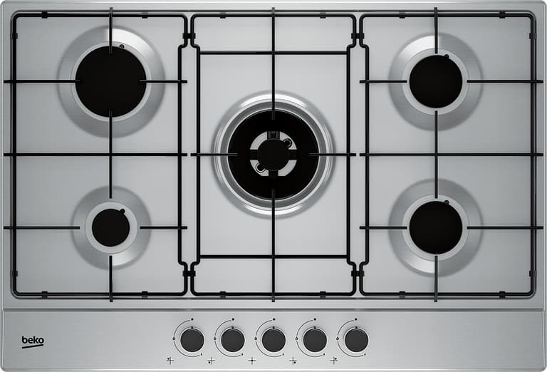 HIAW75224SX With auto-ignition, this 75cm Gas Hob with Front Knob Controls comes with five burners, including a double ring 5KW wok burner for stir fry cooking. While the built-in flame safety device offers additional peace of mind, automatically cutting off the gas supply if the flame goes out, the High-Efficiency™ gas burners allow your food to be cooked more efficiently, saving you both time and money.