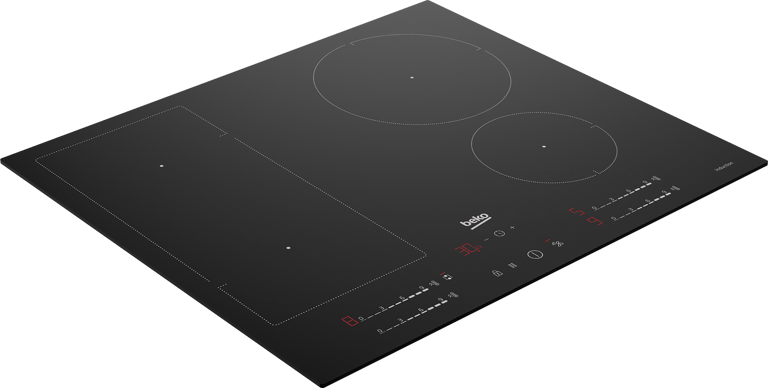 HIIP64530UFT Perfect for modern kitchens, this induction hob features nine adjustable power levels and has a booster function for fast cooking. Featuring induction hob technology, this model cleverly heats the pan instead of the hob, offering fast, energy-efficient cooking. To stop curious fingers from altering the hob's settings, this model features a child safety lock.  