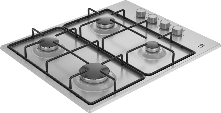 HIBG64120SX Featuring auto-ignition and side knob controls, this 60cm Gas Hob offers maximum cooking flexibility with four burners in three different sizes that allow you to create your favourite meals with ease. While the built-in flame safety device ensures added peace of mind, automatically cutting off the gas supply if the flame goes out, the High-Efficiency™ gas burners contribute to efficient cooking, saving both time and money.