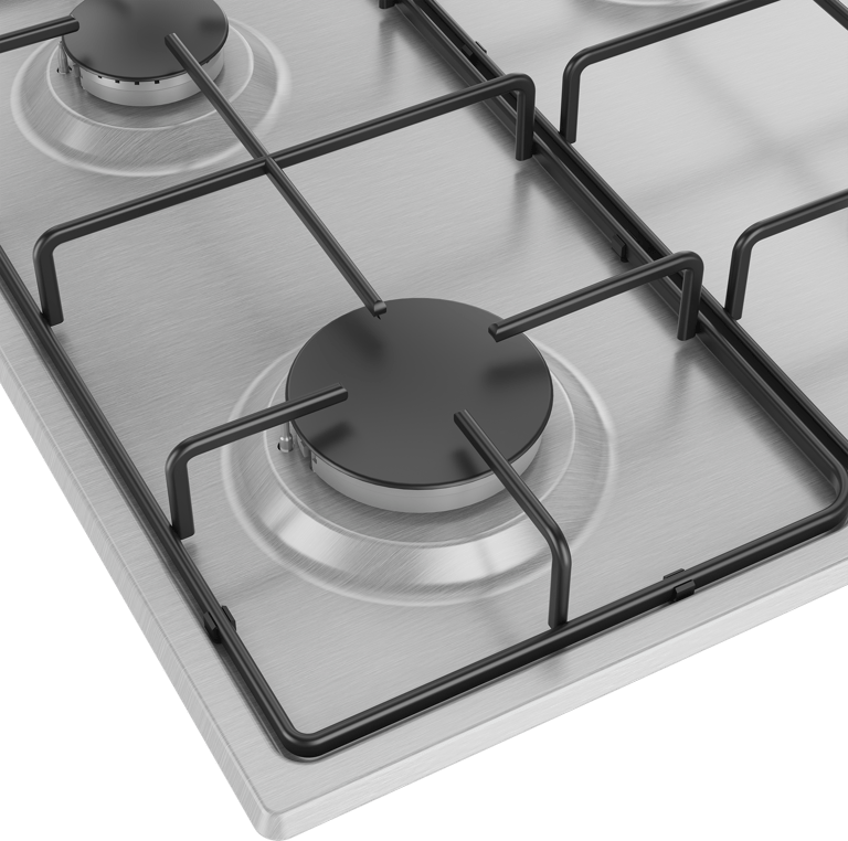 HIBG64120SX Featuring auto-ignition and side knob controls, this 60cm Gas Hob offers maximum cooking flexibility with four burners in three different sizes that allow you to create your favourite meals with ease. While the built-in flame safety device ensures added peace of mind, automatically cutting off the gas supply if the flame goes out, the High-Efficiency™ gas burners contribute to efficient cooking, saving both time and money.
