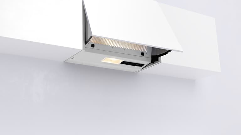 HNE51210S Enhance both style and functionality with our integrated 60cm chimney hood, providing a chic and practical solution for maintaining a clean and hygienic kitchen. The cassette filter easily pops out for convenient dishwasher cleaning, while our carbon filters efficiently eliminate grease and cooking odours, ensuring the continuous circulation of fresh, clean air in your kitchen.