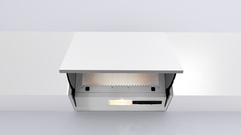 HNE51210S Enhance both style and functionality with our integrated 60cm chimney hood, providing a chic and practical solution for maintaining a clean and hygienic kitchen. The cassette filter easily pops out for convenient dishwasher cleaning, while our carbon filters efficiently eliminate grease and cooking odours, ensuring the continuous circulation of fresh, clean air in your kitchen.