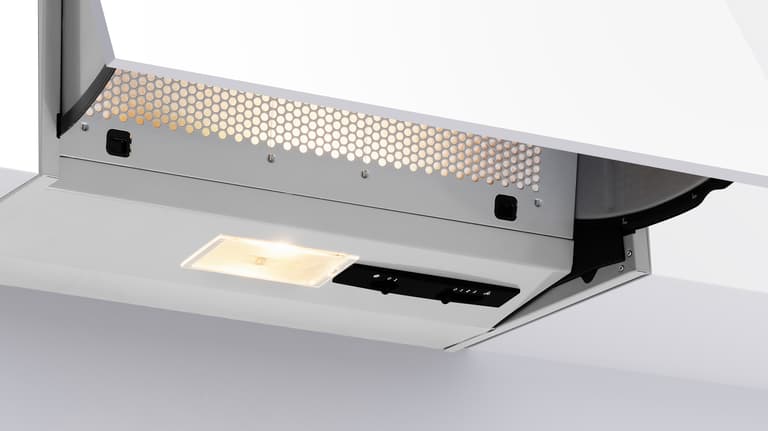 HNE51210S Enhance both style and functionality with our integrated 60cm chimney hood, providing a chic and practical solution for maintaining a clean and hygienic kitchen. The cassette filter easily pops out for convenient dishwasher cleaning, while our carbon filters efficiently eliminate grease and cooking odours, ensuring the continuous circulation of fresh, clean air in your kitchen.