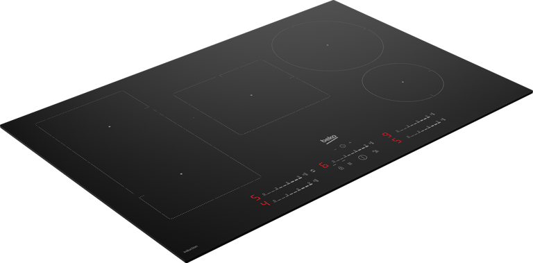 HII85700UFT Perfect for modern kitchens, this 80cm Induction Hob with IndyFlex combines sleek design with advanced functionality. While the touch control display and nine adjustable power levels provide precise control over your cooking, the induction hob technology heats the pan directly, ensuring rapid and energy-efficient cooking. You'll also benefit from the addition of a child safety lock that prevents unintended adjustments to the settings.